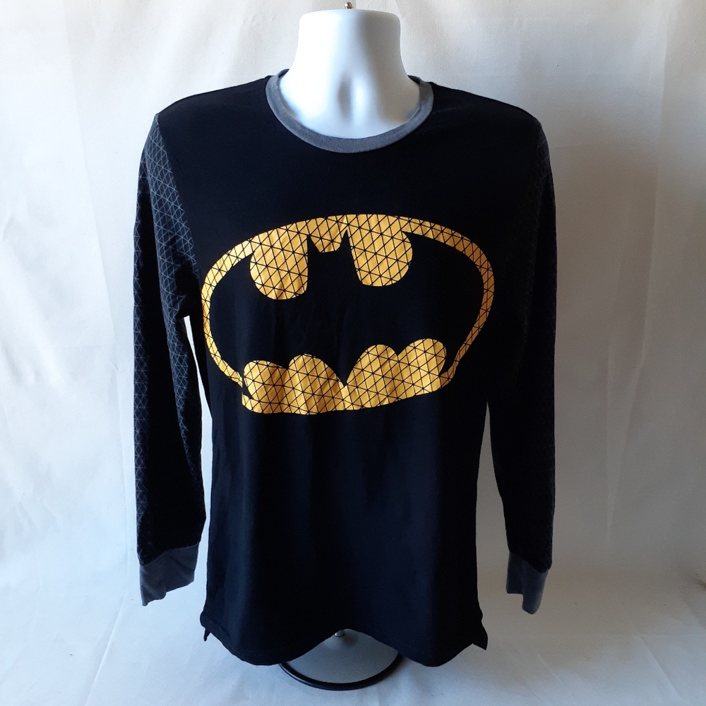 Batman men's bkack long sleeve shirt - Picture 1 of 8